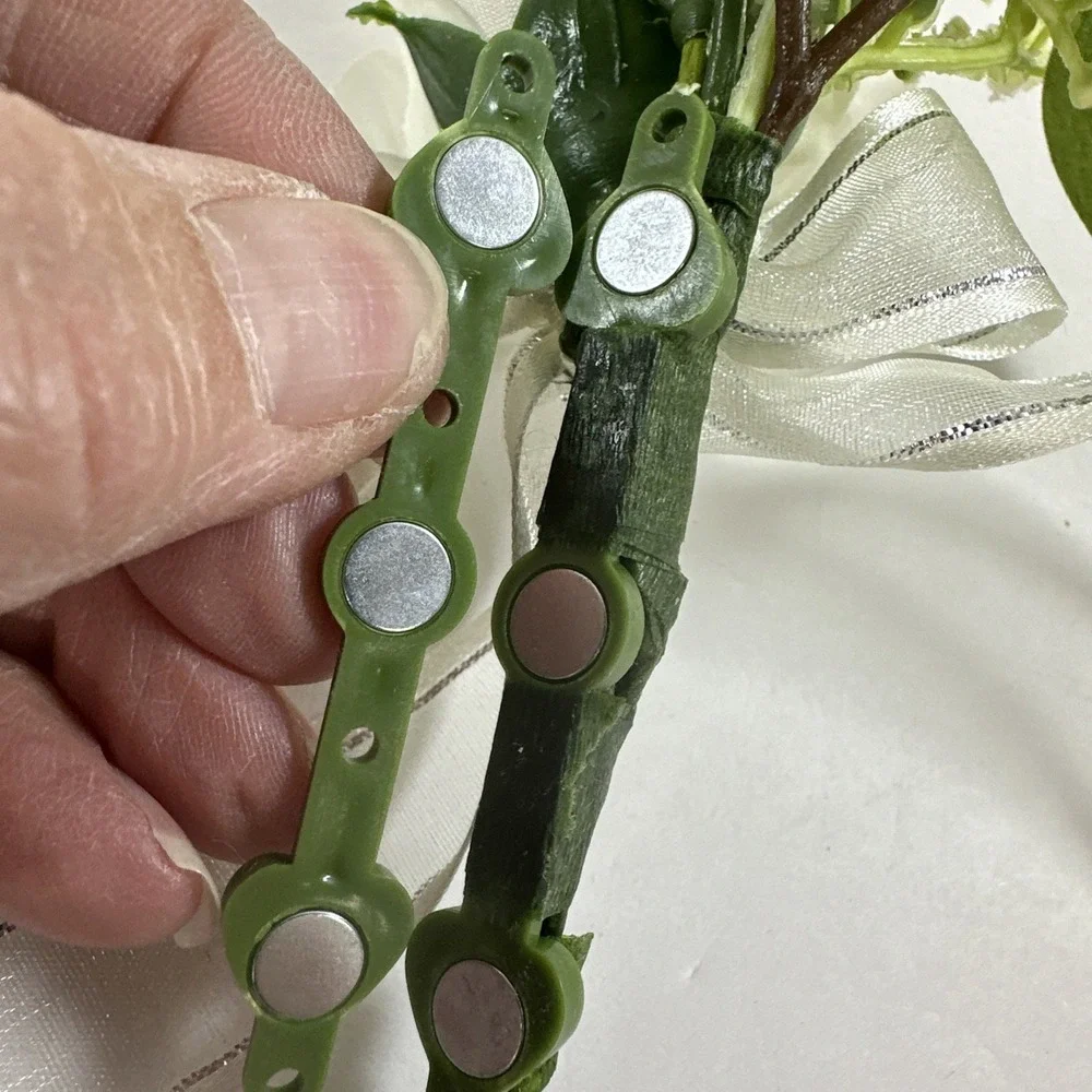 Corsage and Boutonniere Set Cream Ivory Roses Baby's Breath Greenery‎ Handmade